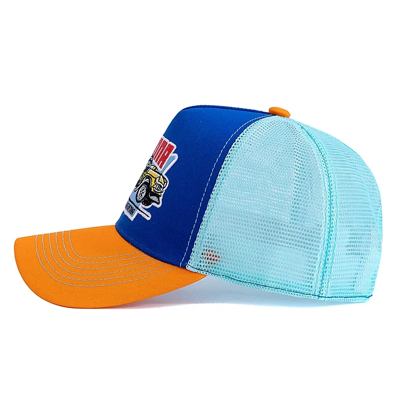 نمط جديد للجنسين شاحنة كبيرة نمط مطرز تنفس قبعة الصيد الصيف شبكة قبعة سائق الشاحنة Snapback قبعة من أوت دور