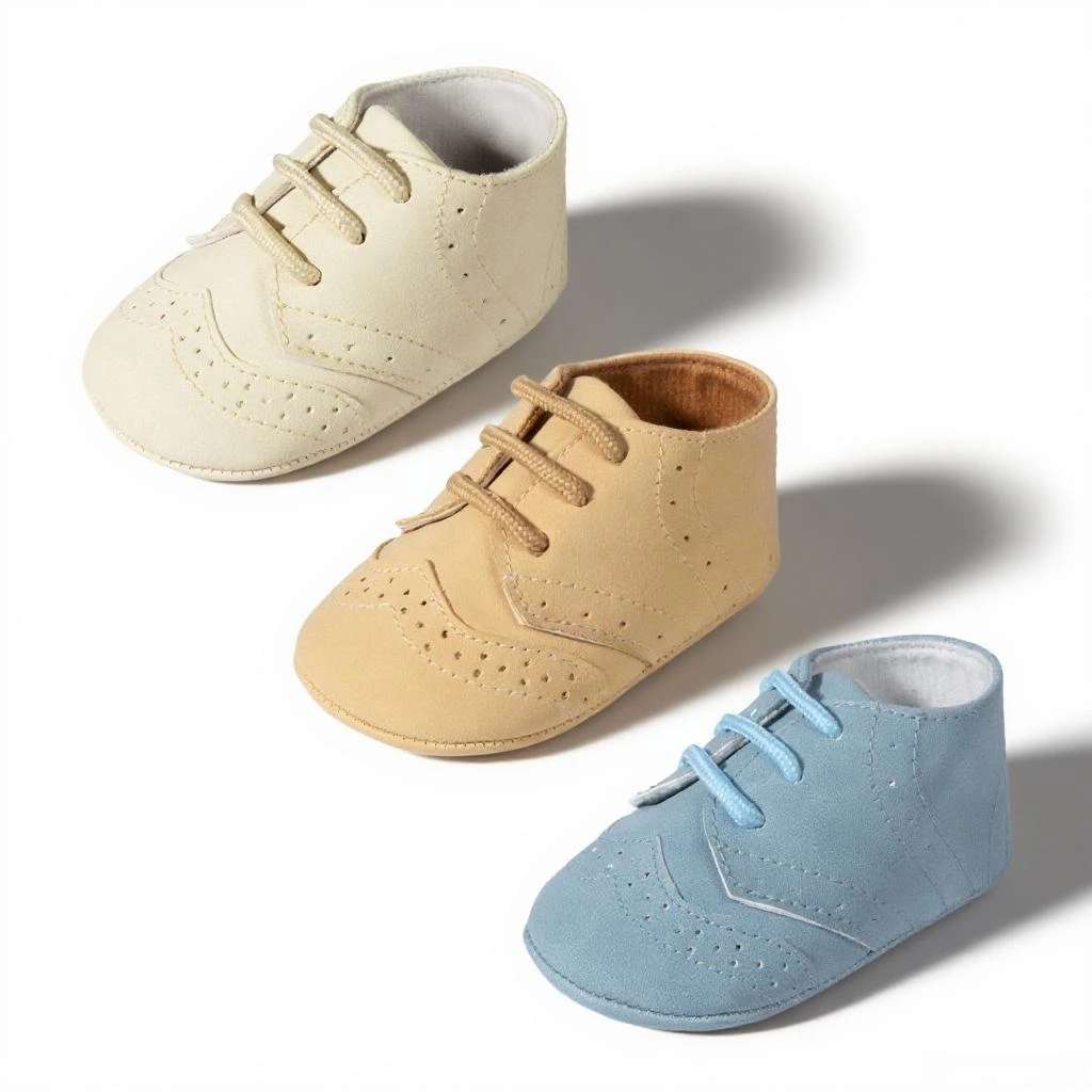 Solid 3-18 Months Baby Boys Shoes Soft PU with Lace-up Design Shoes Infant Casual Daily Comfy Anti-Slip Shoes Fit All Seasons