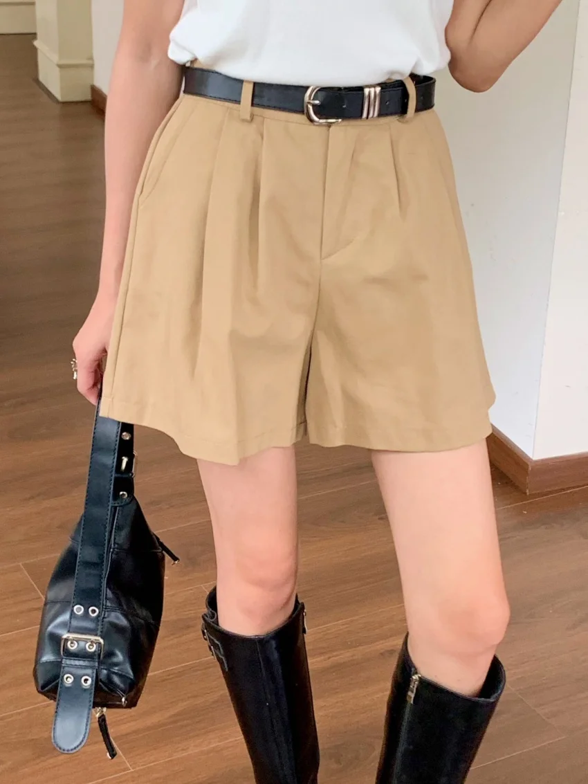 

Alien Kitty, летние популярные шорты для девочек, женские шикарные свободные шорты, новинка 2025 OL, широкие брюки Mujer, повседневная облегающая модная уличная одежда с высокой талией