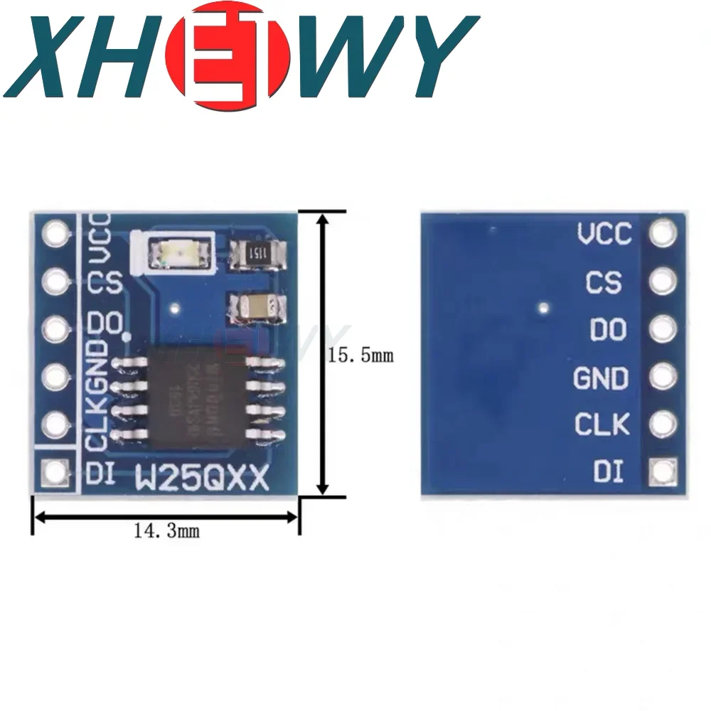 1PCS W25Q32 W25Q64 W25Q128 FLASH storage module SPI interface adapter board BV FV