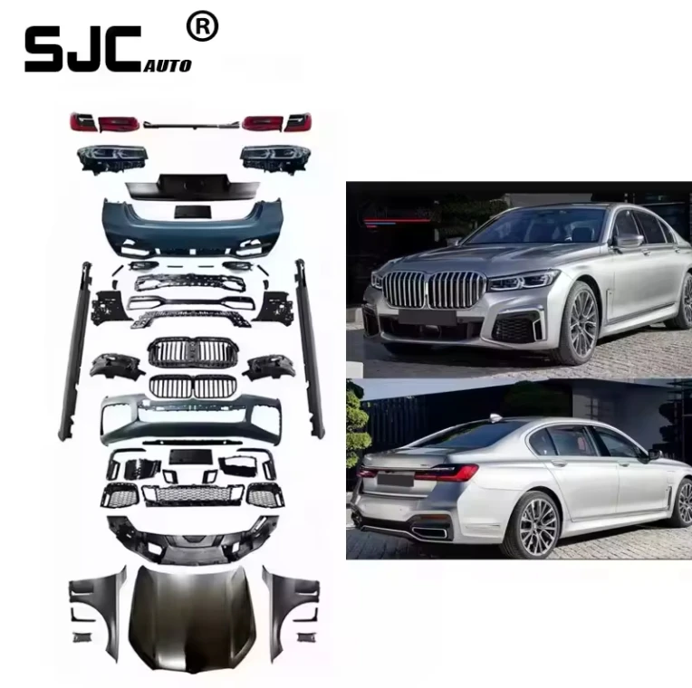 SJC Car Accessories New Style Body Kit Fit for BMW 7 Series G12 2017-2021 Side Skirt Upgrade Modified M5 Front Lip Rear Bumper