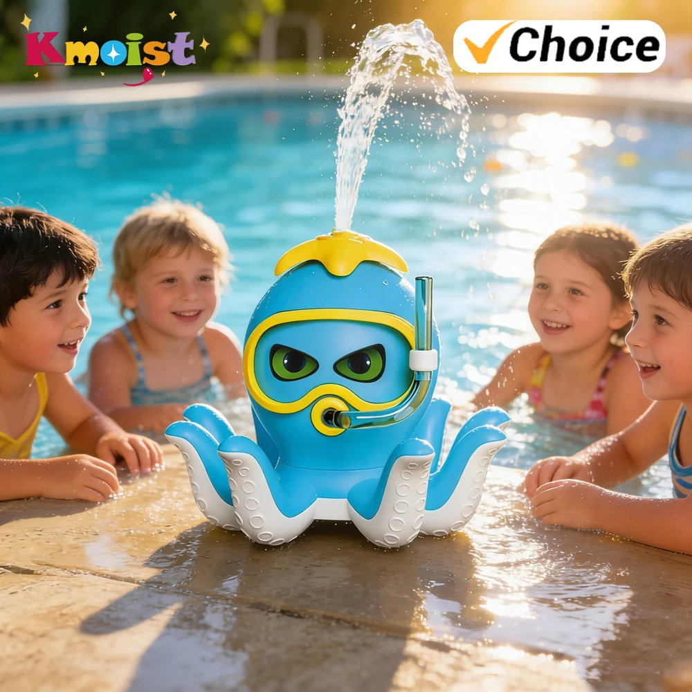 

Water Sprinkler For Kids Cute Squid Outdoor Games Outdoor Water Spray Sprinkler For Boys Girls Pool Party Garden Beach Park Toy