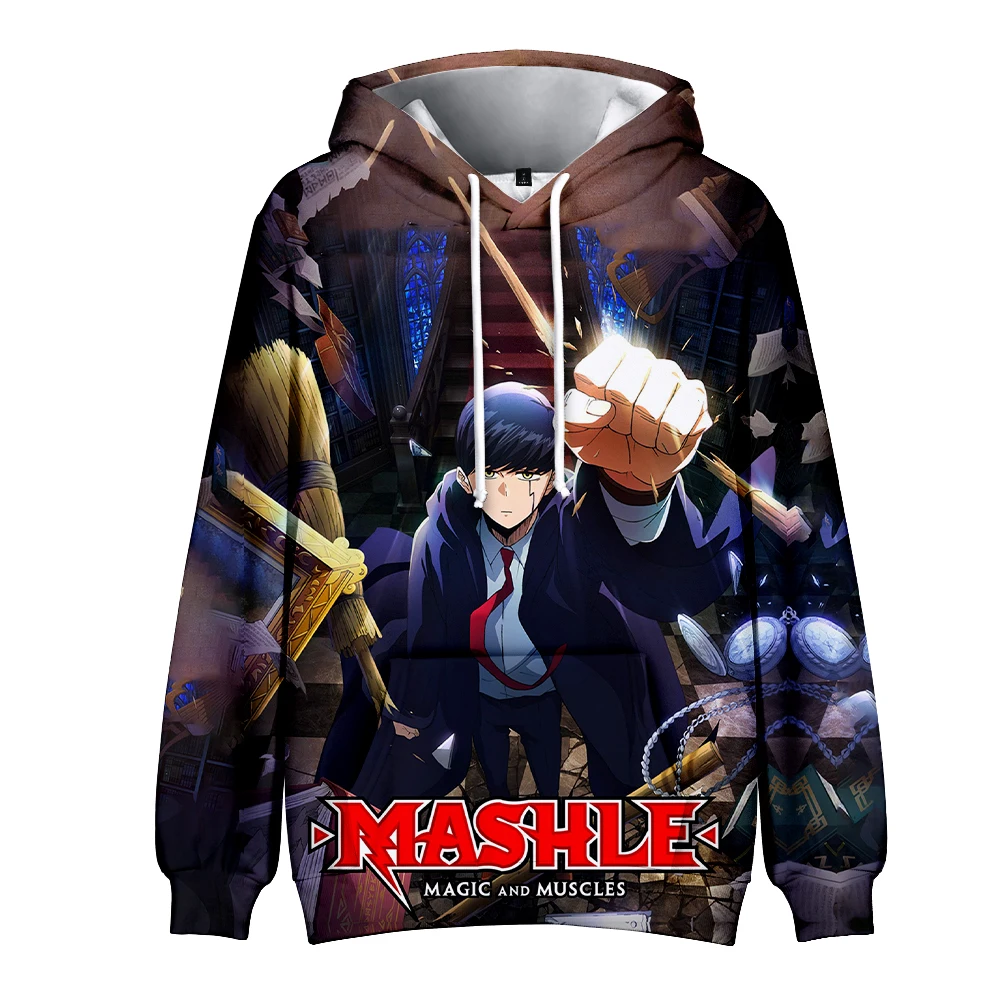 Sweat à capuche à manches longues pour hommes et femmes, sweat-shirt anime, vêtements 3D, magie et muscles, streetwear Mashle, Harajuku, nouveau, 2023