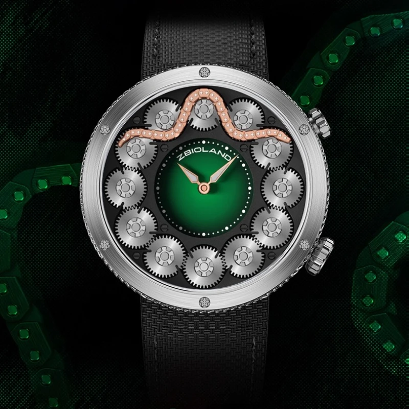 New Year's Gift Limited Edition 1015 Snake King 3D Three-dimensional Moving Puppet Mechanical Watch