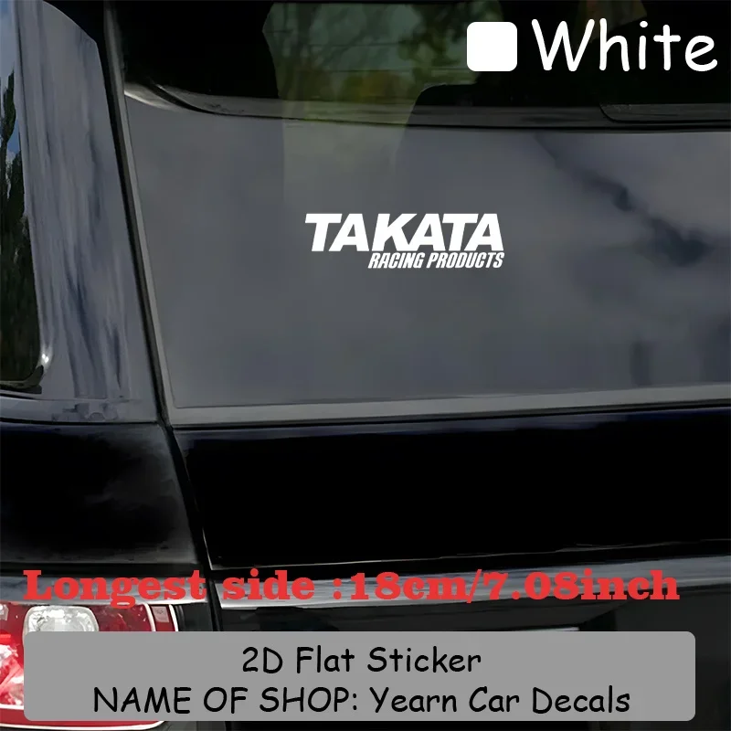 1PC TAKATA RACING Logo Transparent Waterproof Durable Vinyl Sticker JDM Auto Exterior Modification Decal