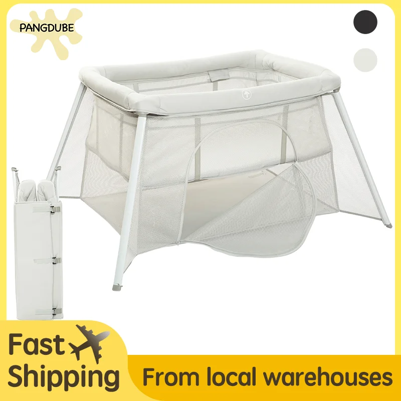 PANGDUBE Foldable Baby Playpen with Soft Mattress As Baby Crib Newborn Travel Bed Portable Safety Fence for Toddler