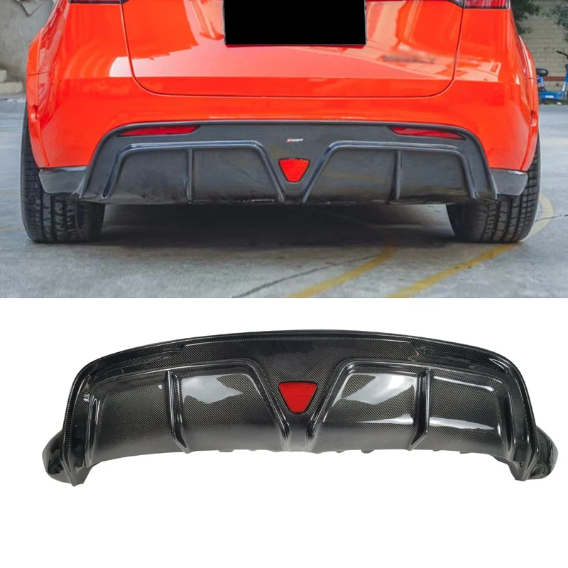 Carbon Fiber Rear Diffuser lip With Light For MODEL Y