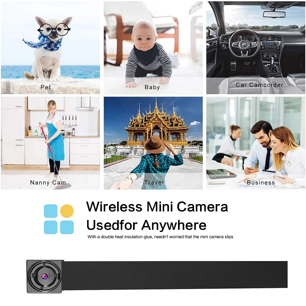 1080P HD Mini Wifi Camera P2P Webcam DIY Micro Module Video Audio Recorder Remote Surveillance Home Security Nanny Camera Motion