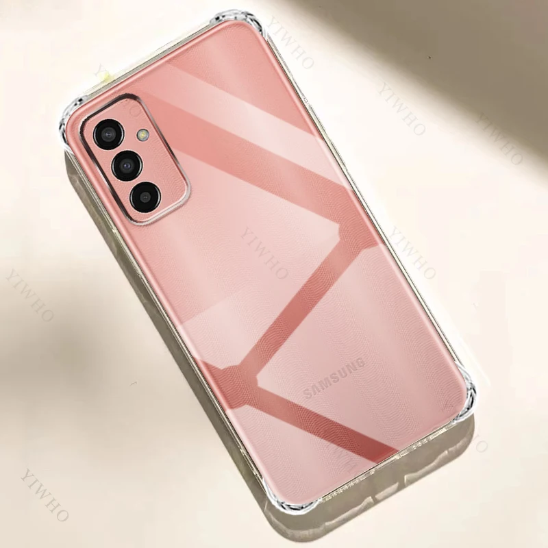 

Прозрачный чехол для телефона Samsung Galaxy M13, 4G, 6,6 дюйма, ТПУ, утолщенный Прозрачный чехол для Samsung M 13, противоударные чехлы с защитой от царапин