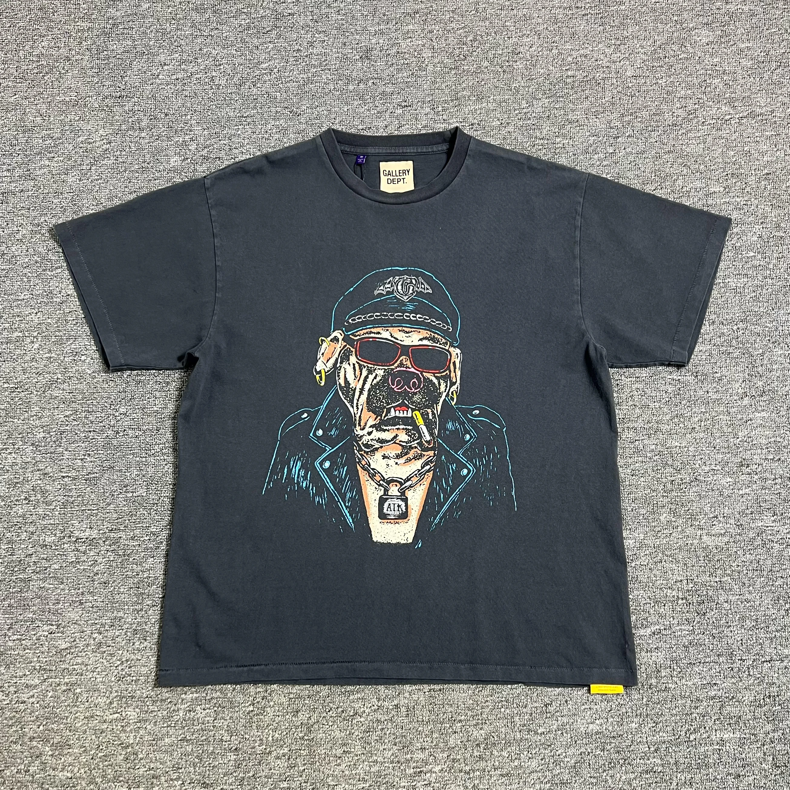 

Винтажная свободная футболка унисекс с принтом головы собаки, хлопковая, повседневная, базовая модель