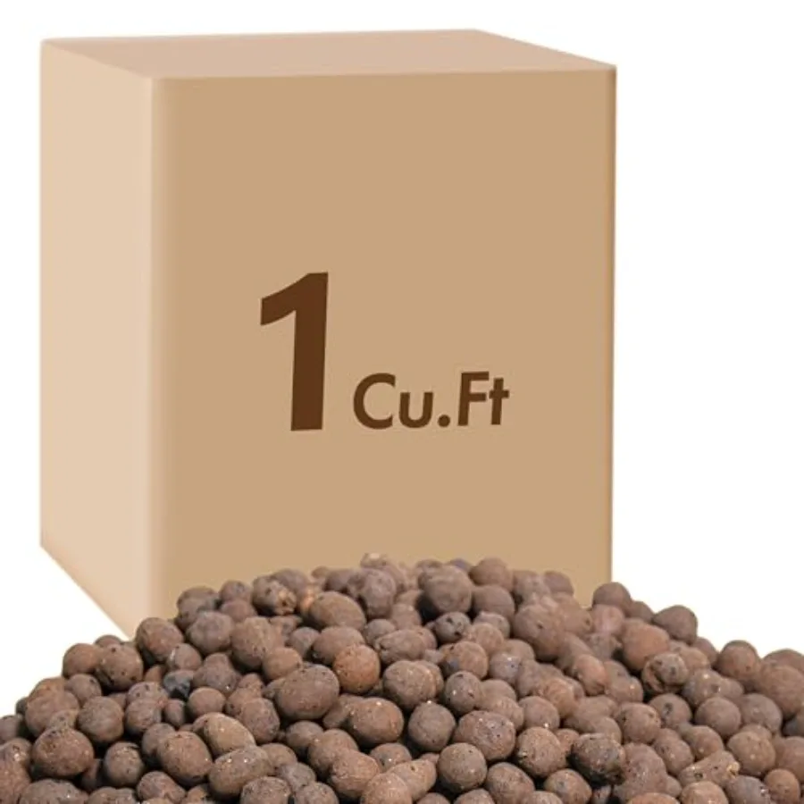 

Ceramic Planter Filler Balls 1 Cu. Feet, Expanded Porous Clay Pebbles Beads for Hydroponic, Gardening, Orchids, 97-F-4