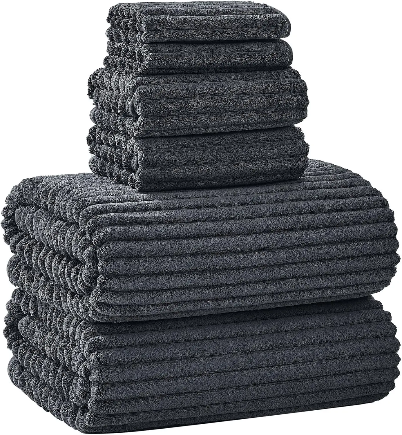 

6-Piece Oversized Microfiber Bath Towel Set, 40x80 Inches, Super Soft Quick Dry for Bathroom Spa Gym