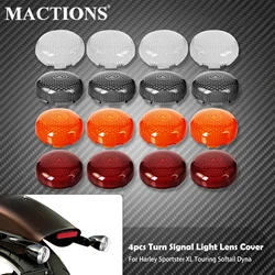 Motorcycle Turn Indicator Signal Light Lens Cover For Harley Touring Electra Glide Road King Sportster XL883 48 Iron Fatboy Dyna