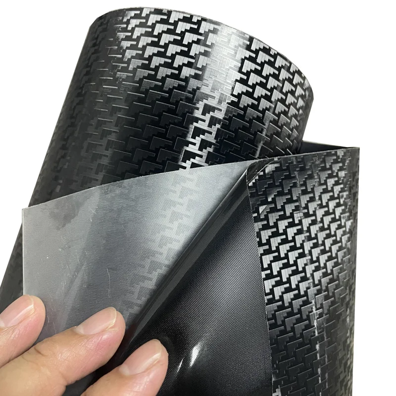 Premium PET Aircraft Pattern Carbon Fiber Vinyl Wrap Film Self Adhesive Decal Car Wrapping Foil