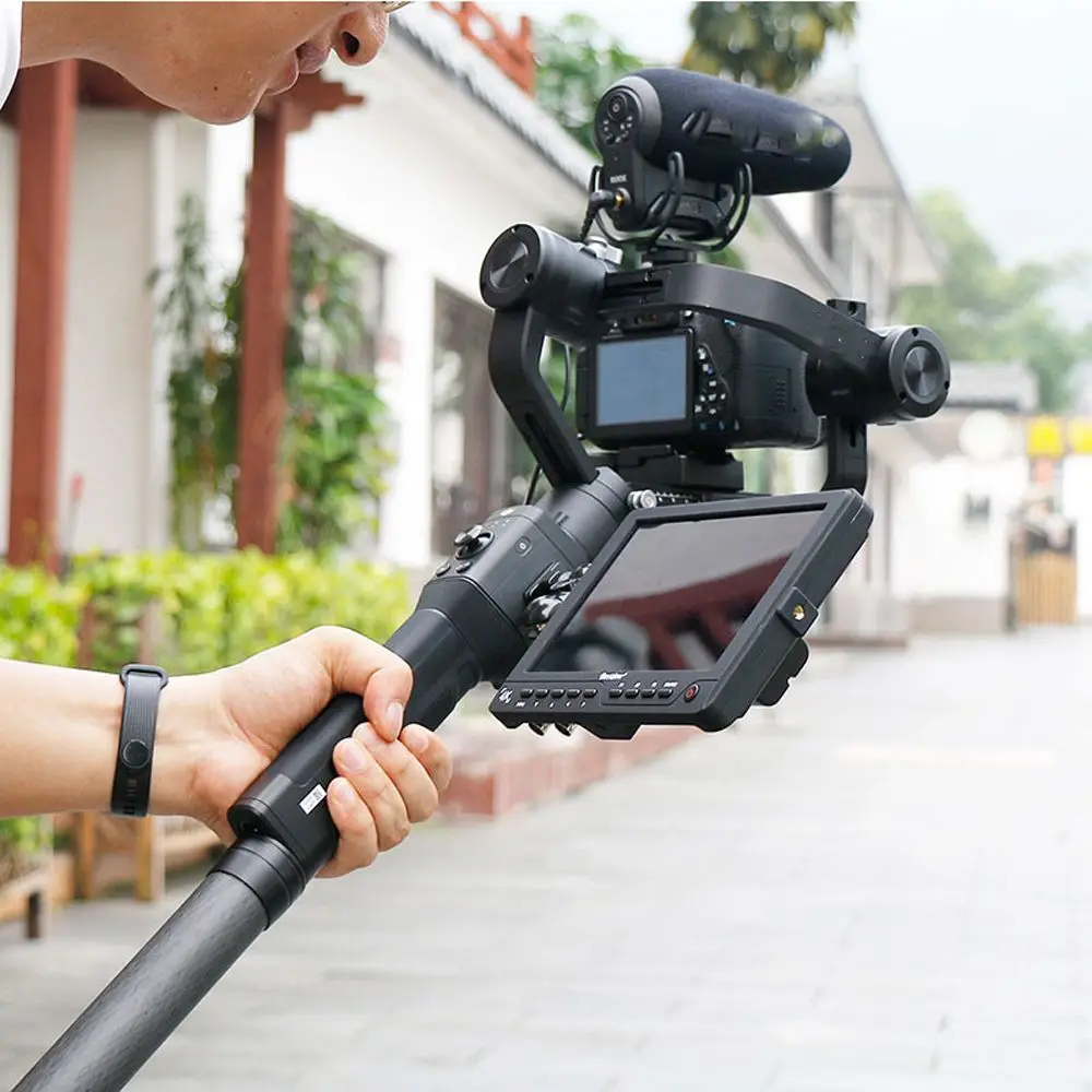 Action Camera Carbon Fiber Extension Pole Stick  1/4\'\' Thread Stabilizer Rod Monopod for DJI Ronin S Moza Air 2 Zhiyun Crane