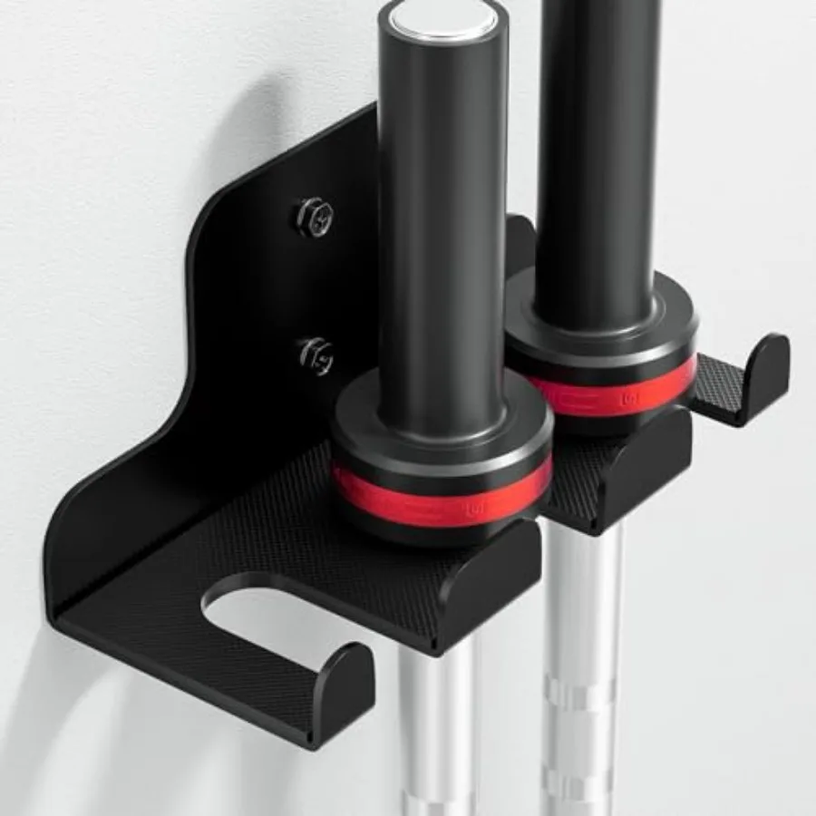 

Barbell Wall Holder, Single Barbell wall Mount Hanger, Garage Gym Bar Wall Rack, Vertical Olympic Hanger wall Mount Rack, Space