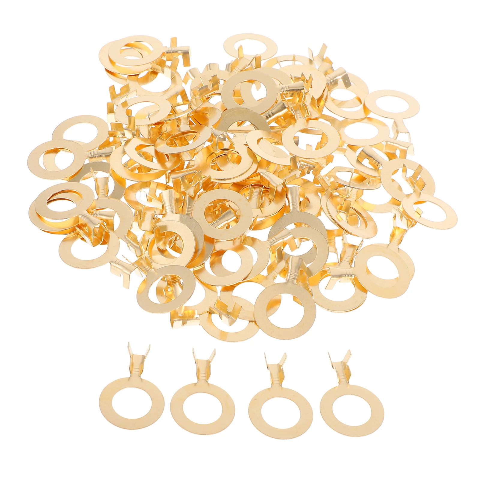 

100pcs Ground Terminal Electrical Cables Open Heavy Duty Wire Lugs Connector Copper Crimp Ring Terminal Connectors Ends