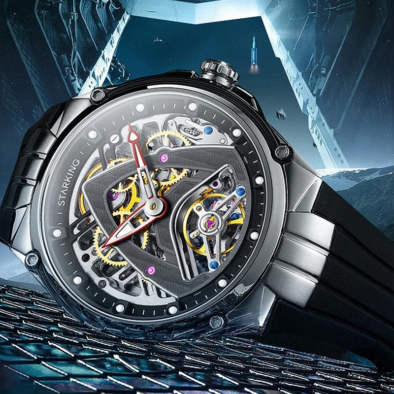 New Original Designer Tourbillon Mechanical Watch Men 50M Waterproof Luminous Luxury Brand Skeleton Automatic Sport Watches