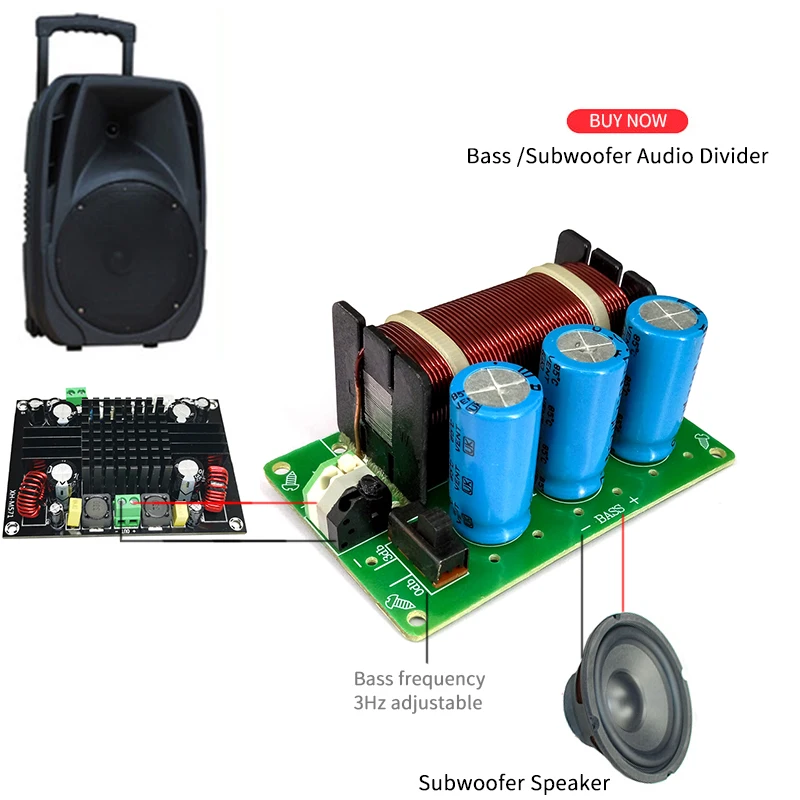 UNISIAN 150W TPA3116 Audio Amplifier Board High Powr Mono Digital TPA3116D2 Amplfiers DC 12V-24V