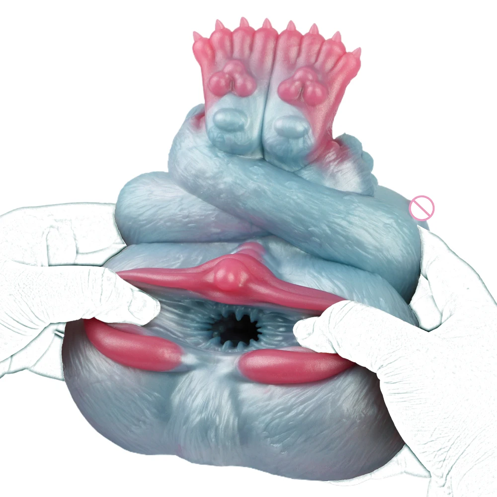 SHAZ leopardo coño masturbador masculino taza realista Vagina chupando mamada Animal masculino Stroker pene masajeador juguetes sexuales para hombres 18+