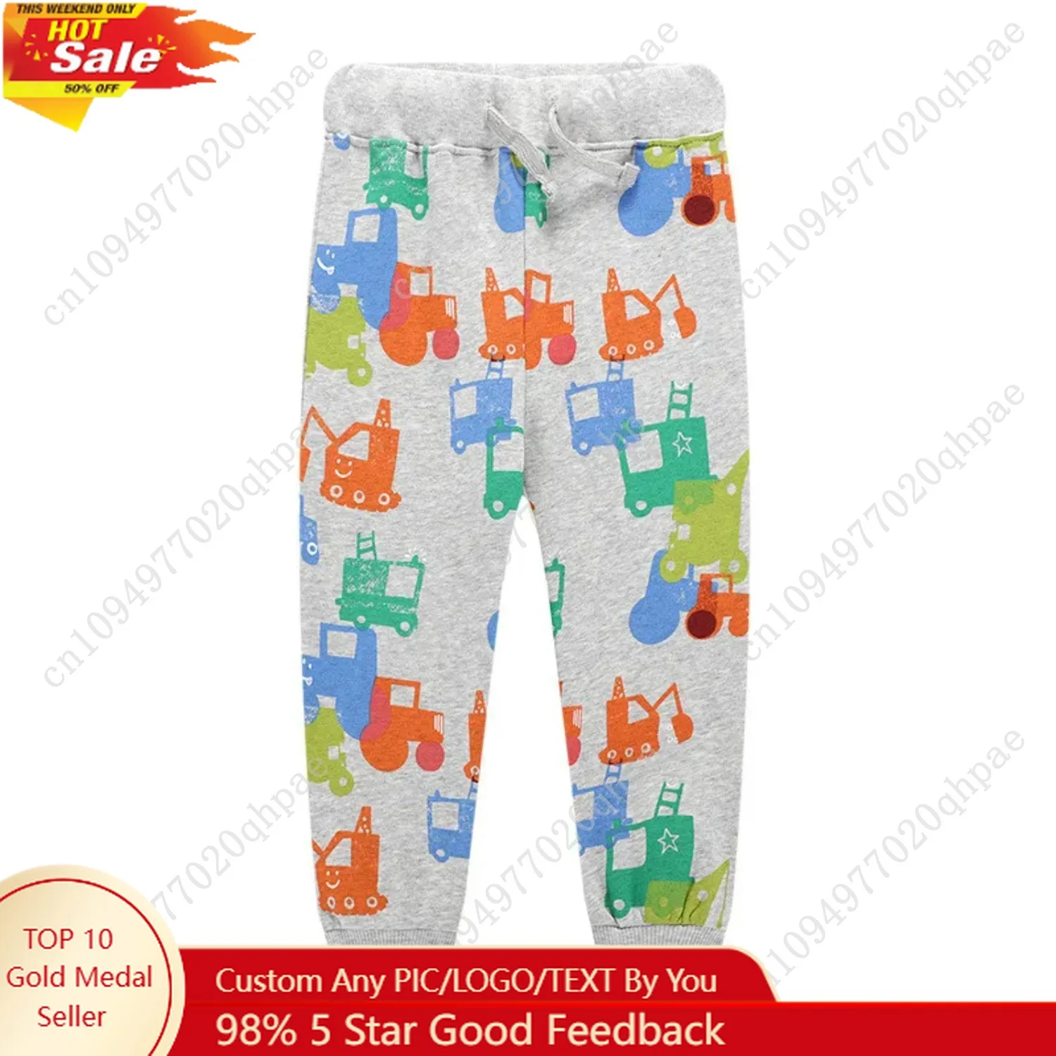 

Jumping Meters New Arrival Children's Sweatpants Full Length Boys Trousers Trousers Drawstring Forklift Toddler Autumn Pants