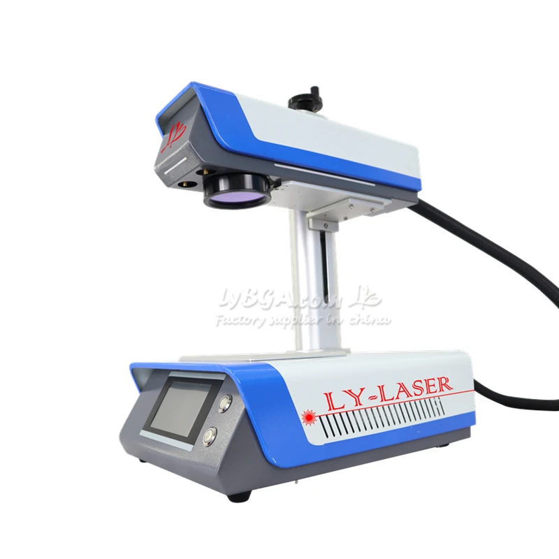 LY Mini 50W 30W 20W UV 5W Fiber Laser Marking Engraving Machine Offiline Controller Support Rotation Axis Metal Engraver