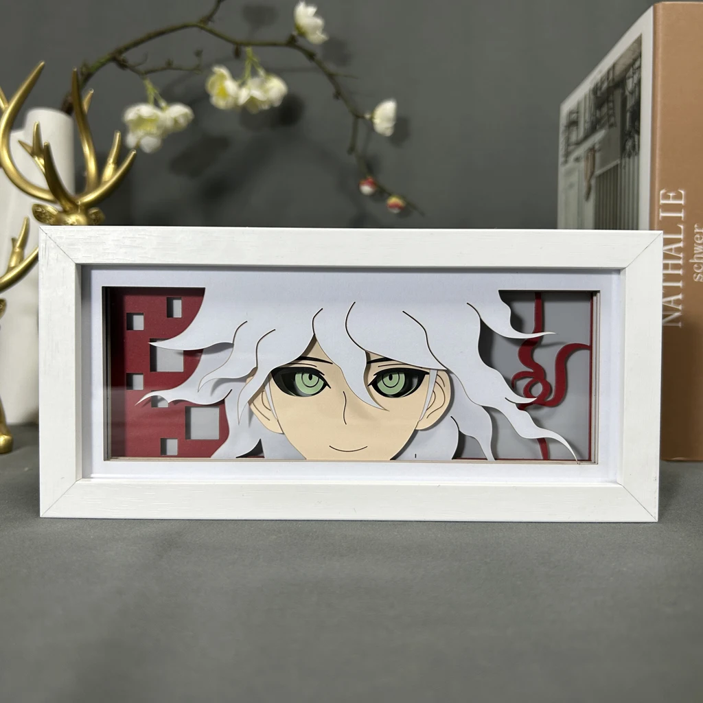 Imagem -05 - Anime Light Box para Decoração do Quarto Manga Shadow Box Desk Table Lamp Manga Light Box Danganronpa Nagito Komaeda Birthday Gift