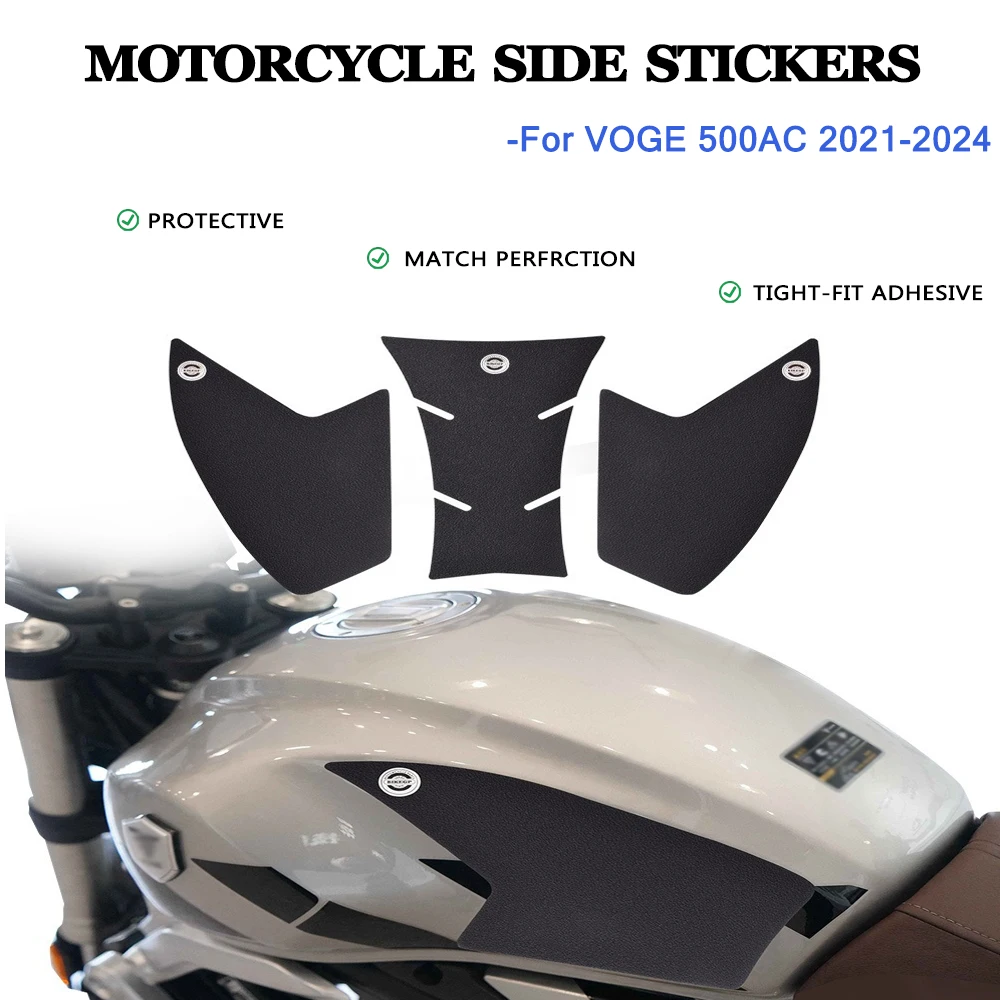 

500 AC New Fuel Tank Traction Pad Stickers For Voge 500AC 2021-2024 Motorcycle Side Stickers Non-Slip Protector Knee Grip Decals