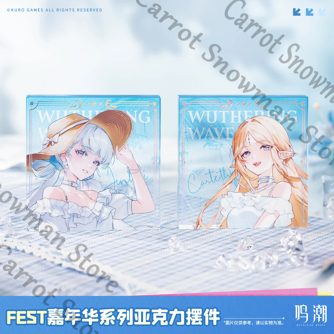 Wuthering Waves Rover-man / Miss Cartethyia Jinhsi FEST كرنفال سلسلة عالية الجودة أكريليك الديكور هدية أصلية رسمية