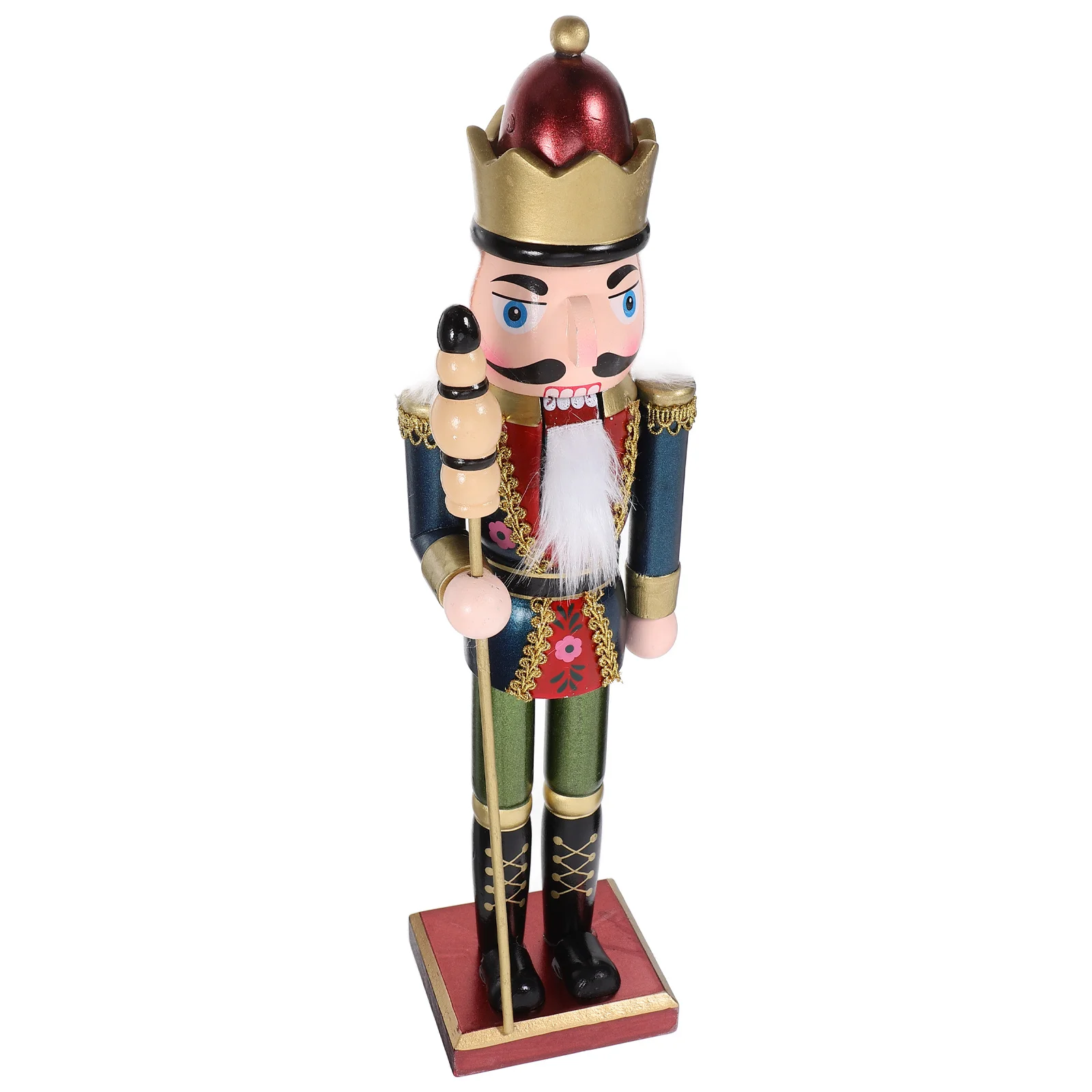

Wooden Nutcracker Decoration Xmas Soldier Ornament for Holiday Christmas Table Mantel Display Desktop Decor Fairy-Tale Christmas