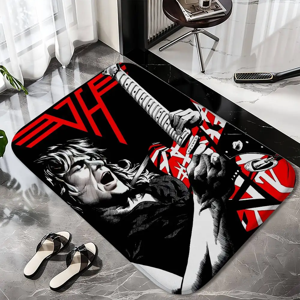 

Van Halens Band Retro Floor Mat Printed Large Carpets Room And Bedroom Carpets Bathroom Anti Slip Door MATS Small Carpets