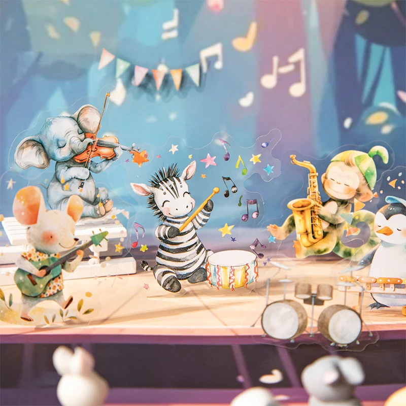 

Журнал GO 15 шт., концертные наклейки с животными, сделай сам, скрапбукинг, журнал, чашка, планировщик, декор, поздравительные открытки, милые наклейки с животными