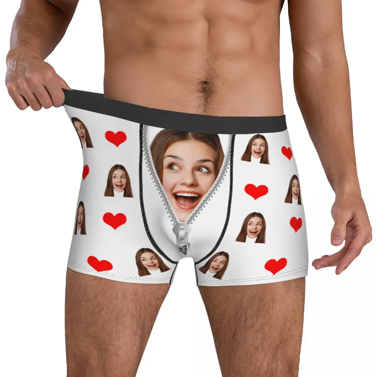 Custom Underwear for Men, Personalized Boxers Briefs with Face Gifts for Boyfriend & Husband Halloween Valentine\'s Day Gift