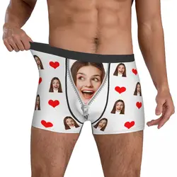 Custom Underwear for Men, Personalized Boxers Briefs with Face Gifts for Boyfriend & Husband Halloween Valentine's Day Gift