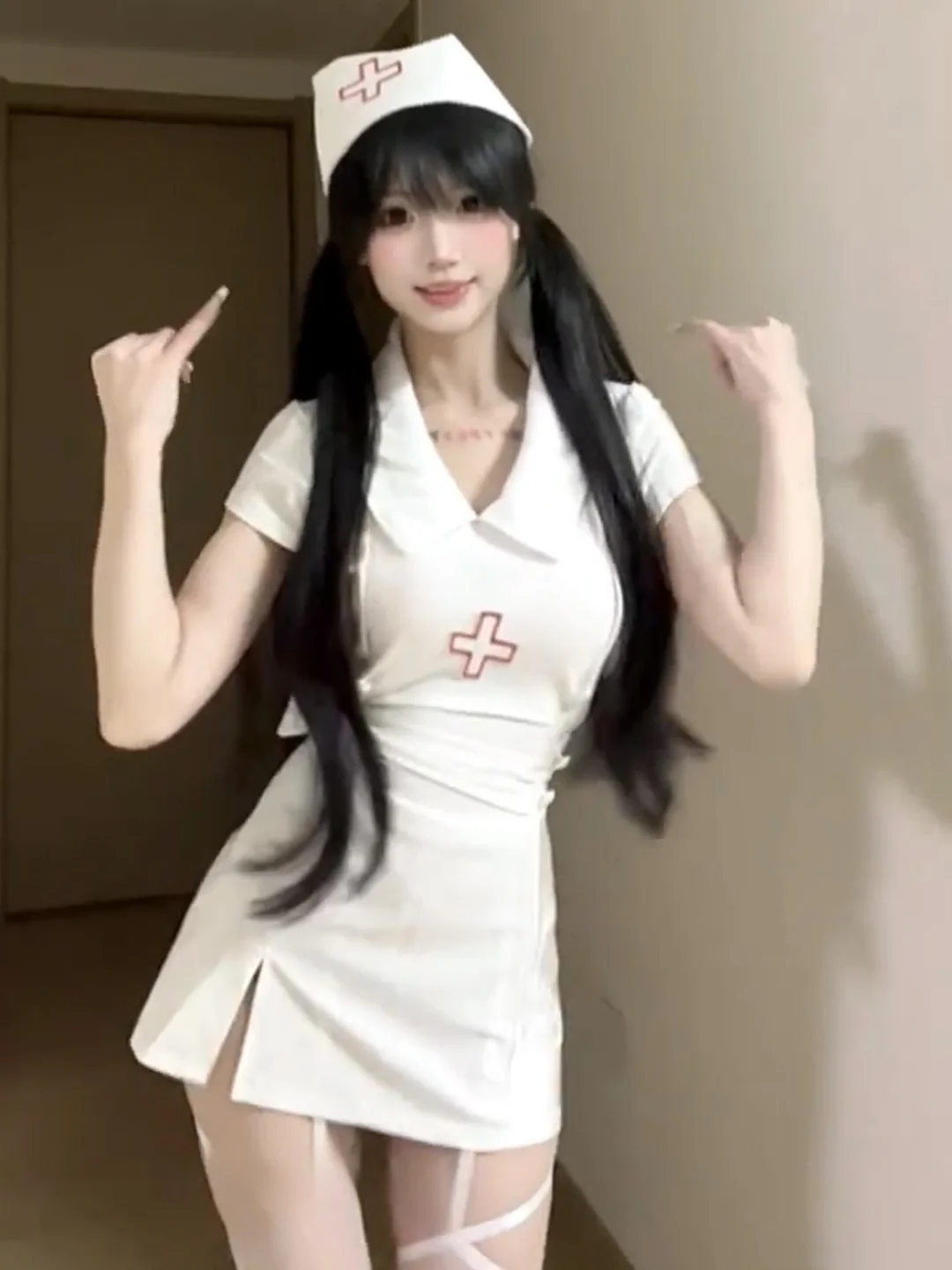 Sexy School orm ort Dr Women's Autumn Pure Desire Sle Split Waist Cinched loween Costume  Dr Korean Sle