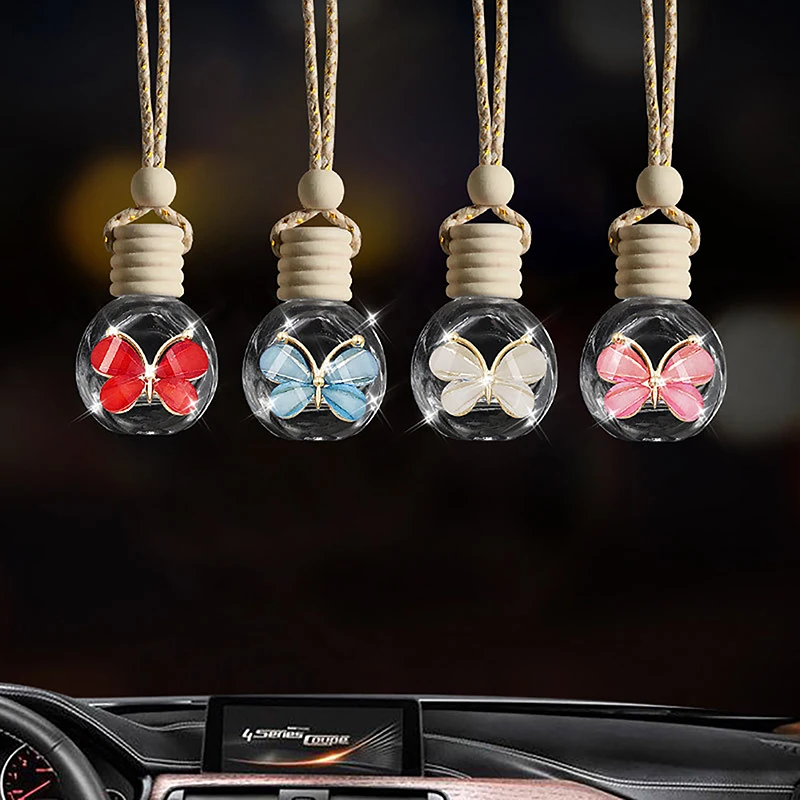 

Butterfly Vehicle-mounted Perfume Fragrance Bottle Pendant Aromatherapy Hanging Ornaments Auto Hanging Ornament Interior
