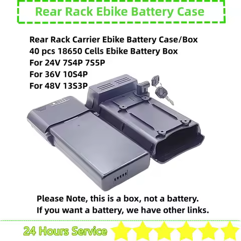 City Bike Rear Rack Carrier Ebike Battery Box 24V 36V 48V Battery Box compatible Ansmann Battery Case 40pcs 18650 Cells Case