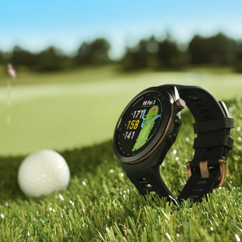 Golf Ranging Watch Smart Watch Electronic Caddy Bronze Gold