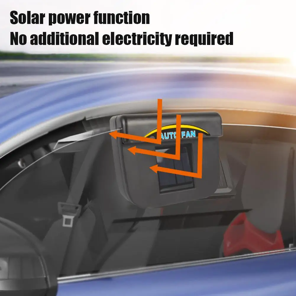 سيارة مروحة العادم الشمسية السيارات التهوية الداخلية دخان العادم تبديد الحرارة ملحق سيارة الديكور مروحة العادم دائم