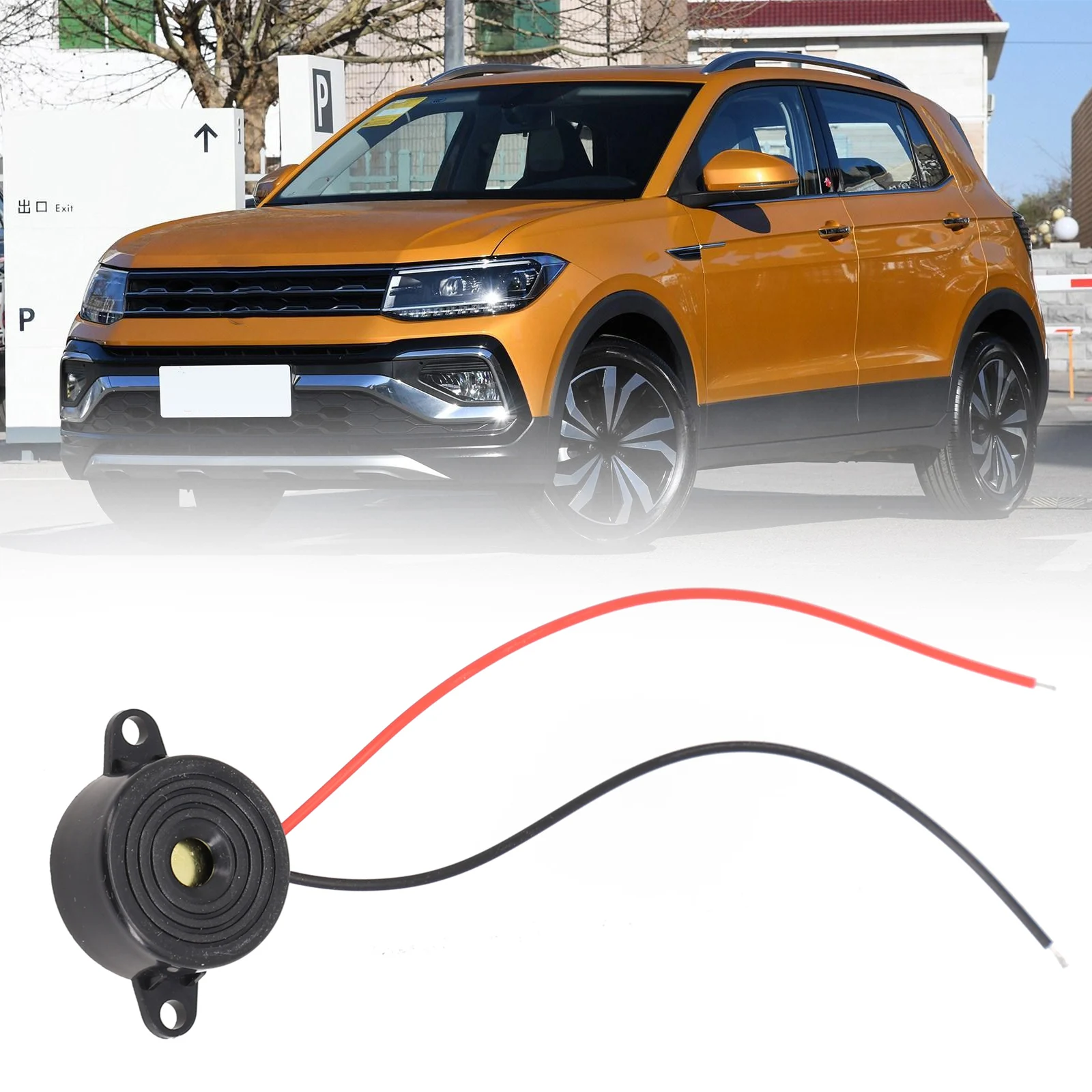 Bel listrik klakson Alarm cadangan mobil hitam klakson tampilan paling keras bagian keamanan sirene Speaker