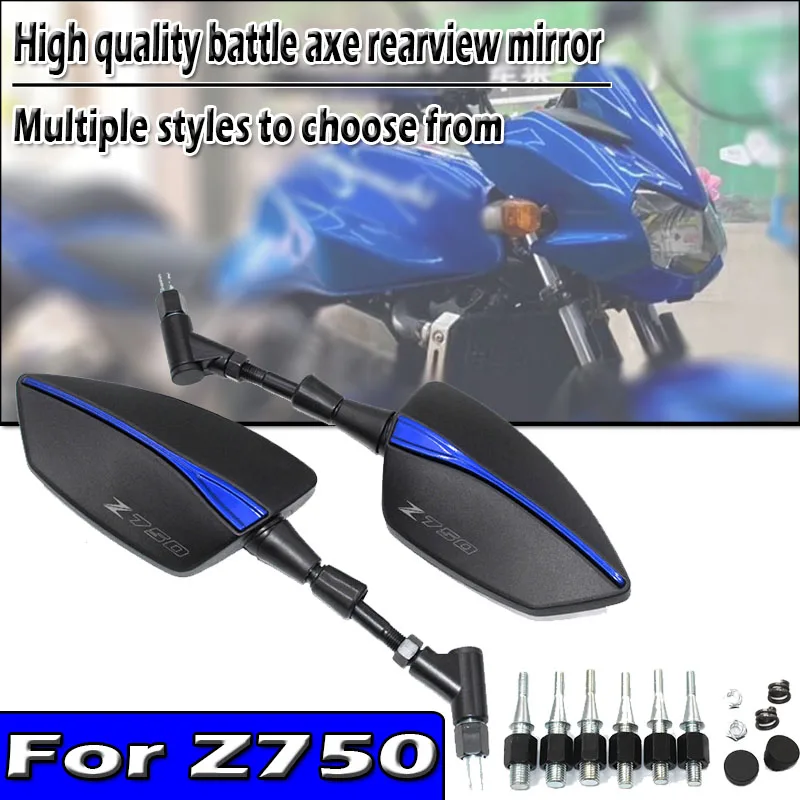 ل Z750 2005 2006 2007 2008 2009 2010 2011 2012 2013-2022 جديد جودة عالية العالمي للدراجات النارية توماهوك مرآة الرؤية الخلفية #1