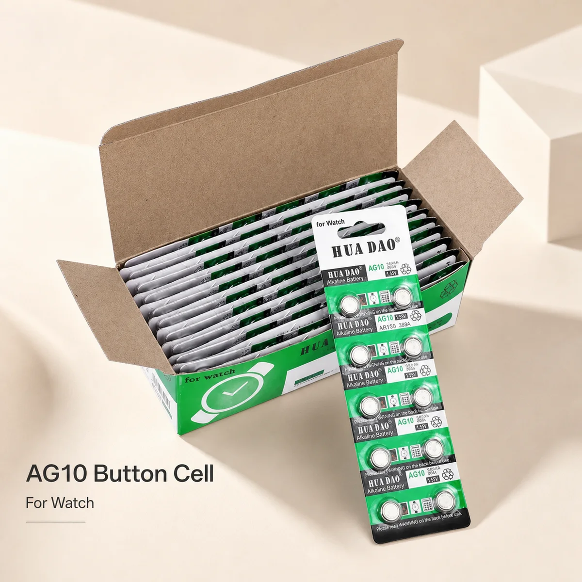Button Cell Battery AG10 LR1130 SR1130 389A LR54 L1131 1.55V Replacement for Watch Hearing Aid Flashlight Calendar Toys