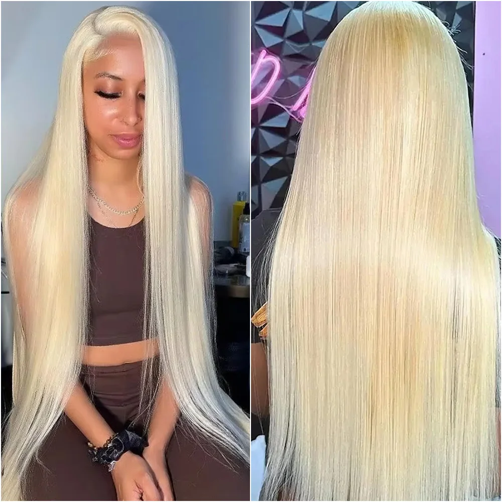 

613 Honey Blonde 13x6 HD Lace Frontal Straight Human Hair Wig 220% Density 13x4 Lace Front Brazilian Human Hair Wigs For Women