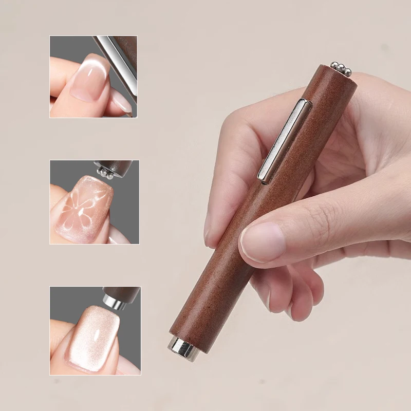 عصا مغناطيسية قوية لطلاء عين القط أداة مغناطيس الأظافر 3 في 1 قلم مغناطيسي رسومات أظافر تصميم تأثير لامع أدوات مانيكير