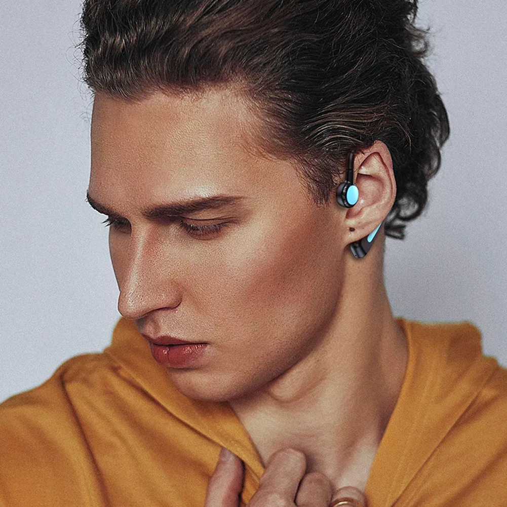 Fone de Ouvido Sem Fio Portátil com Redução de Ruído e Microfone para Negócios, Esportes, Ciclismo e Fitness