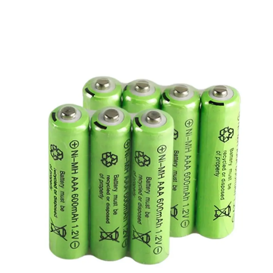 10PCS 1.2v 600mAh AAA remote control toy rechargeable NI-MH rechargeable battery