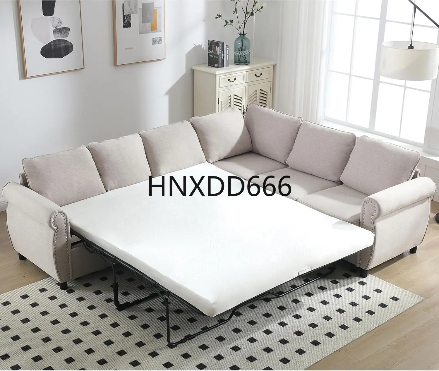 

Sleeper Sofa Bed, Pull Out Couch with Mattress,Modern Comfy L Shape Sofa Couch, Living Room Furniture for Apartment, Studio,