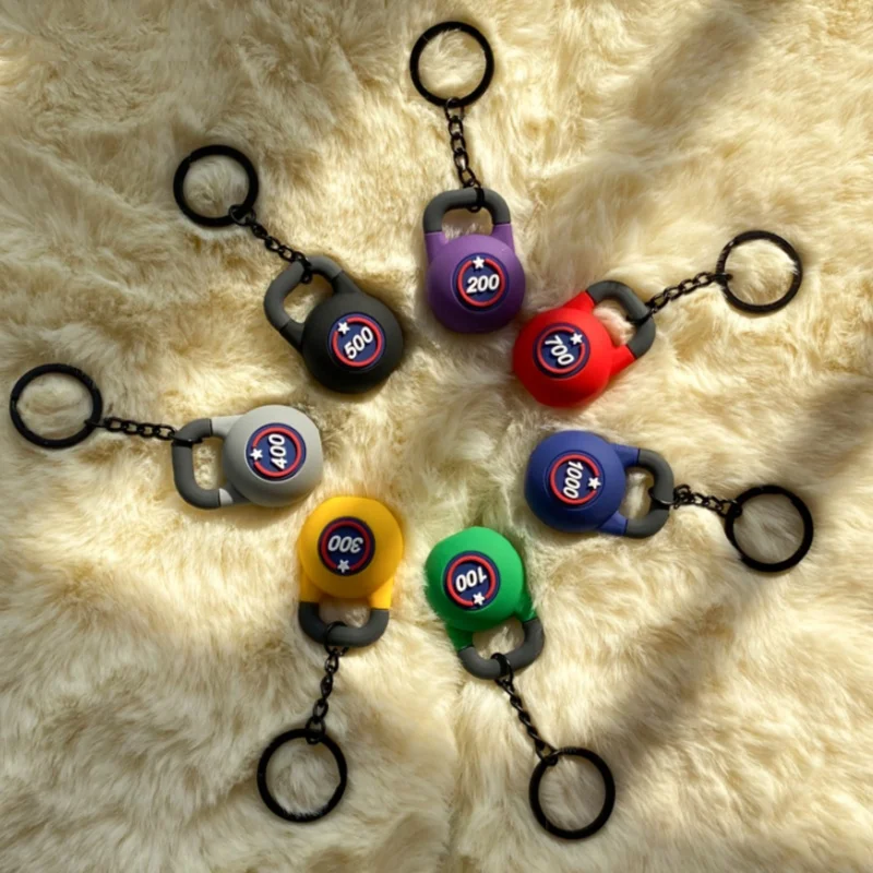 Kettlebell-Schlüsselanhänger Fitness-Schlüsselanhänger Fitnessliebhaber Gewichtheben-Schlüsselanhänger Silikon-Fitness-Geschenke Workout-Geschenke Taschenanhänger Rucksackanhänger – Detail 3