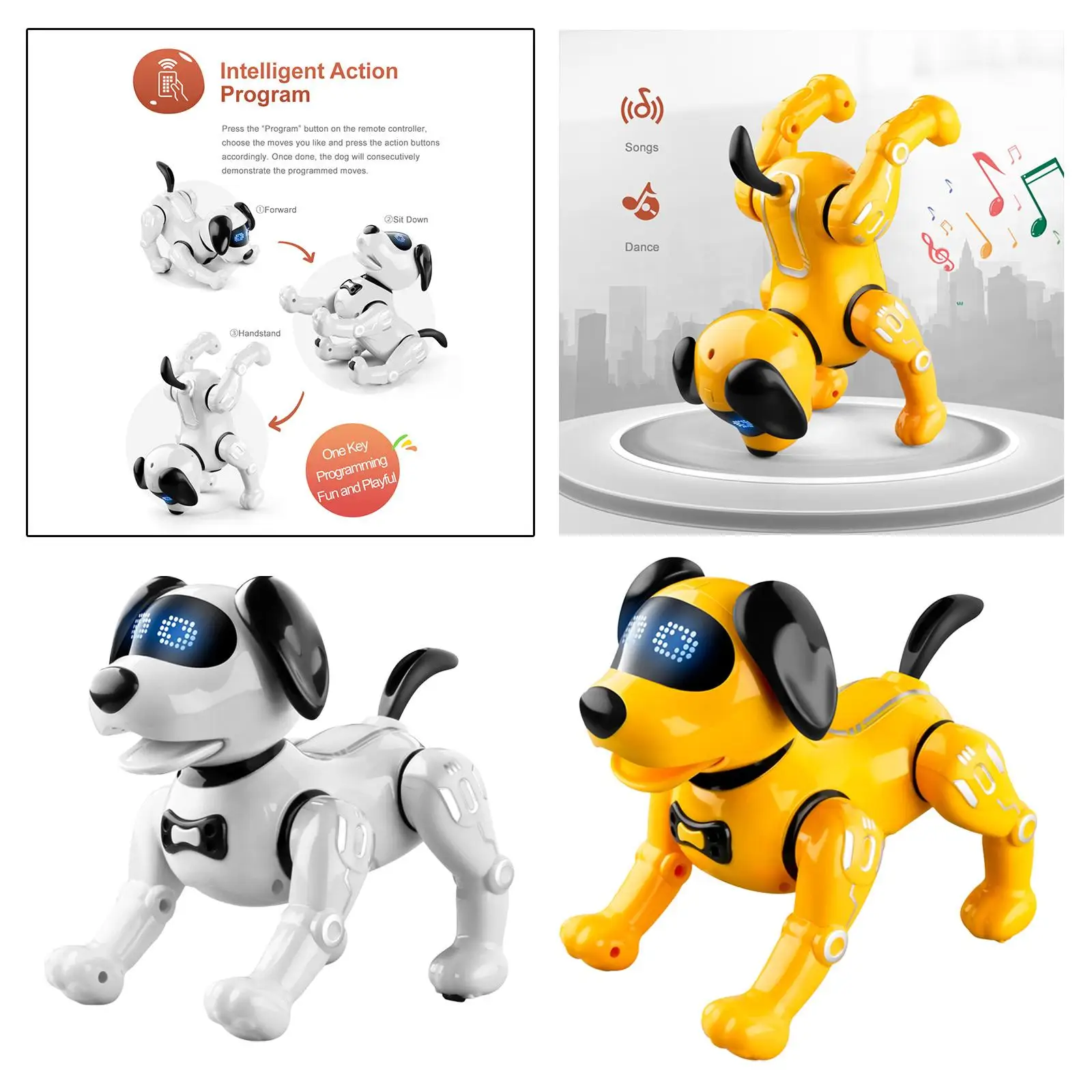 Chien robot télécommandé, chien RC, animal de compagnie mignon, jouets tactiles