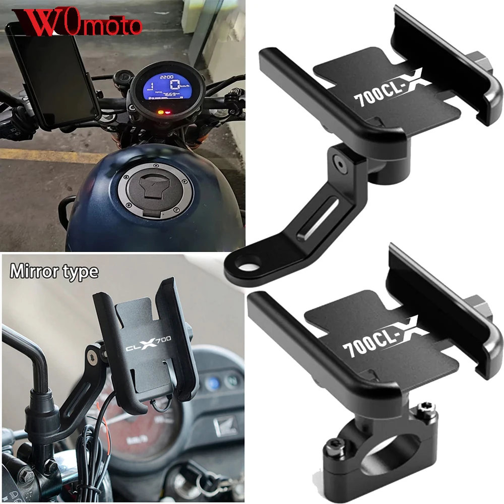 

For CFMOTO 700CL-X /SPORT/HERITAGE CLX 700 2021- Motorcycle Accessories Handlebar Mirror Mobile Phone Holder GPS Stand Bracket